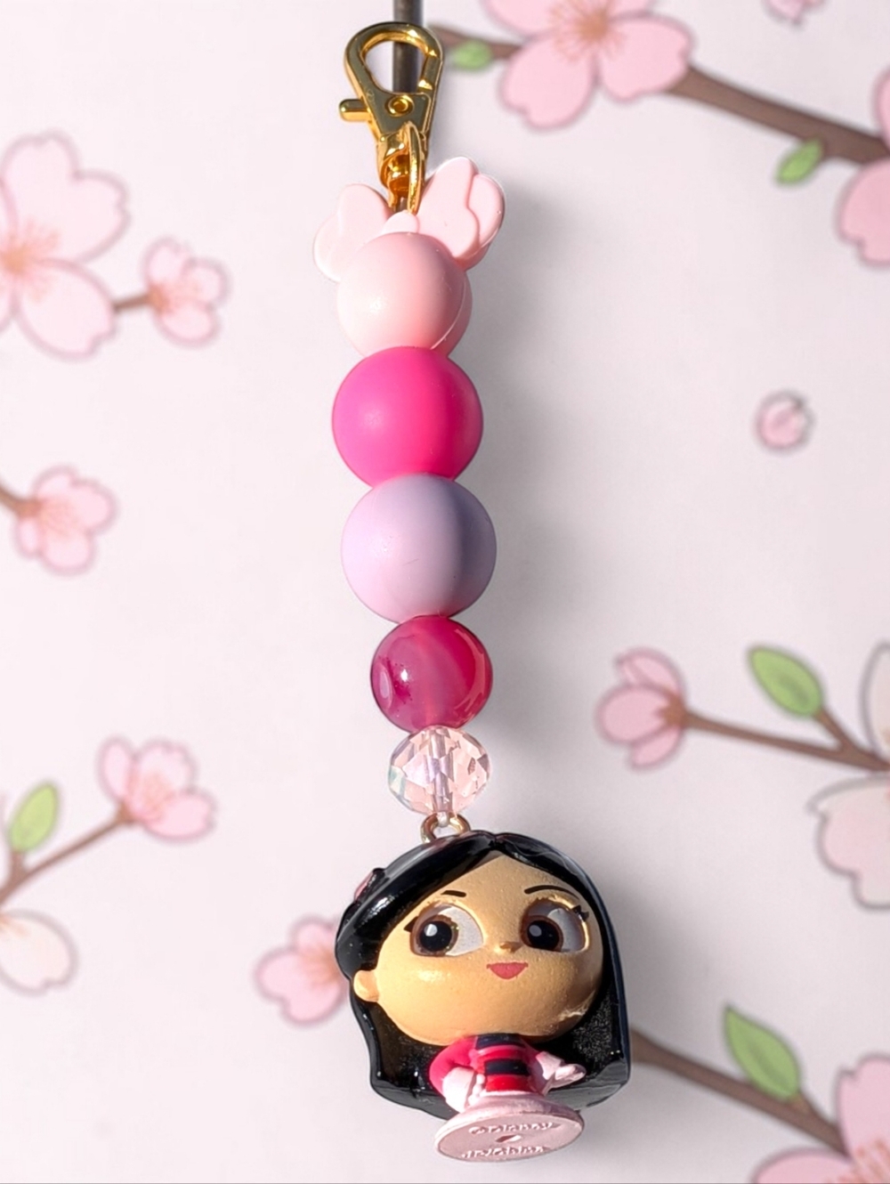 Handmade Mulan Bag Charm/ Keychain